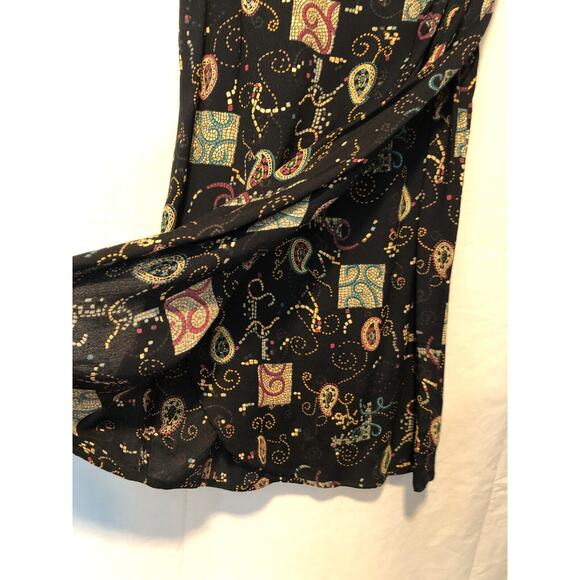 Carole Little Vintage Woman's Two Piece Top Skirt Set Size 6 Paisley Abstract - Picture 8 of 9